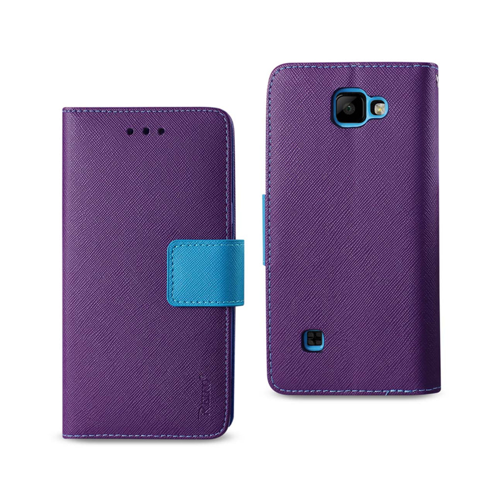 Reiko LG K3 3-in-1 Wallet Case in Purple | MaxStrata
