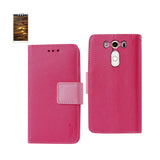 Reiko LG V10 3-in-1 Wallet Case in Hot Pink | MaxStrata