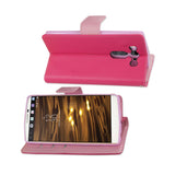Reiko LG V10 3-in-1 Wallet Case in Hot Pink | MaxStrata