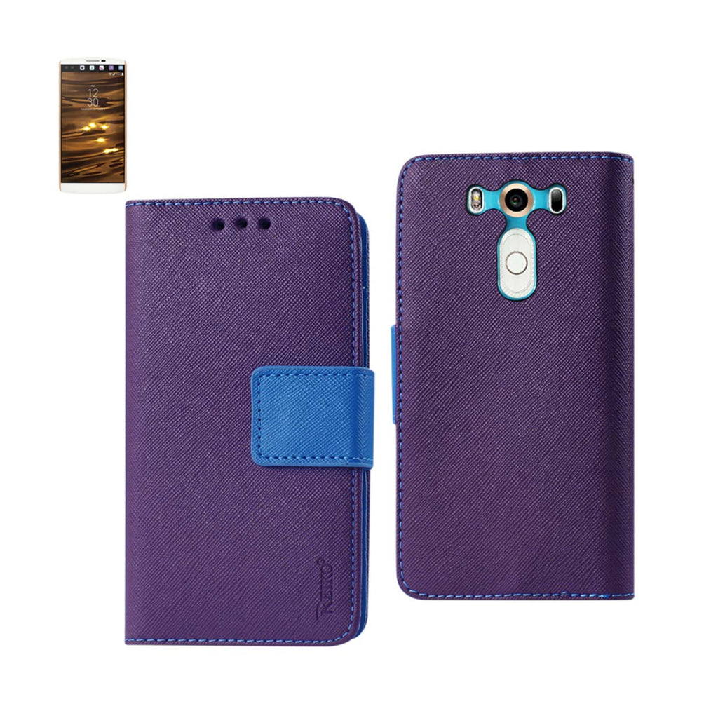 Reiko LG V10 3-in-1 Wallet Case in Purple | MaxStrata