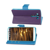 Reiko LG V10 3-in-1 Wallet Case in Purple | MaxStrata