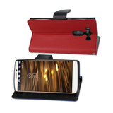 Reiko LG V10 3-in-1 Wallet Case in Red | MaxStrata