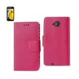 Reiko Motorola Moto E (2015) 3-in-1 Interior Zebra Pattern Wallet Case in Hot Pink | MaxStrata