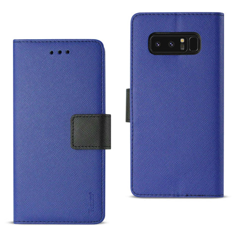 Reiko Samsung Galaxy Note 8 3-in-1 Wallet Case in Navy | MaxStrata