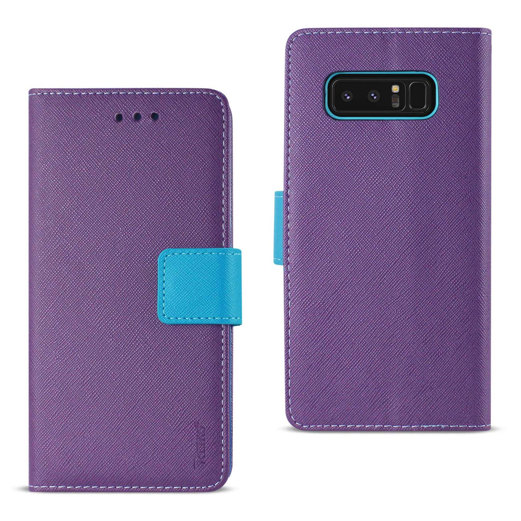 Reiko Samsung Galaxy Note 8 3-in-1 Wallet Case in Purple | MaxStrata