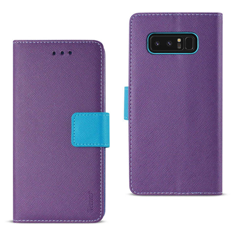 Reiko Samsung Galaxy Note 8 3-in-1 Wallet Case in Purple | MaxStrata