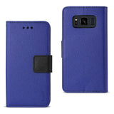 Reiko Samsung Galaxy S8 Active 3-in-1 Wallet Case in Navy | MaxStrata