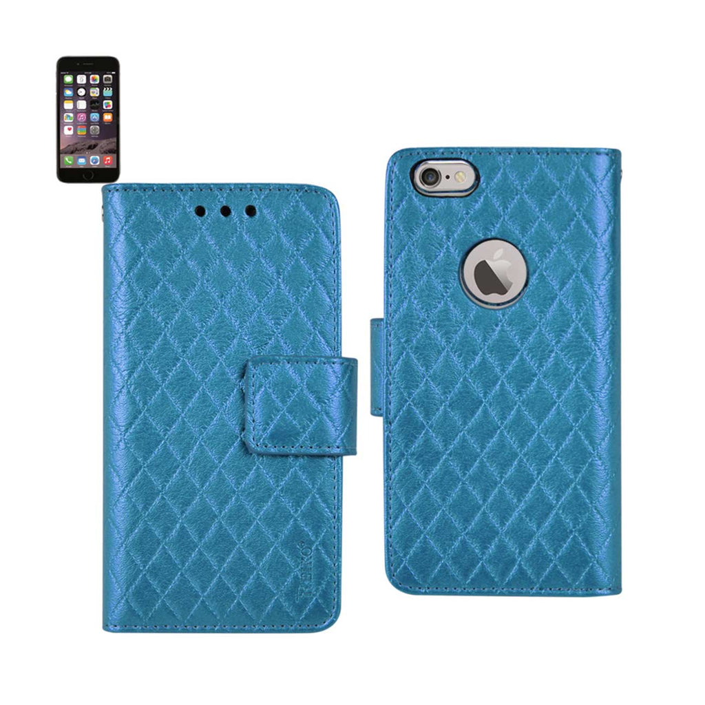Reiko iPhone 6 Plus Rhombus Wallet Case in Blue | MaxStrata