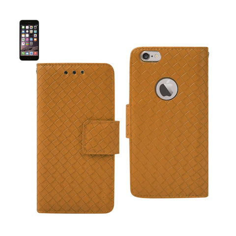Reiko iPhone 6 Braided Wallet Case in Yellow | MaxStrata
