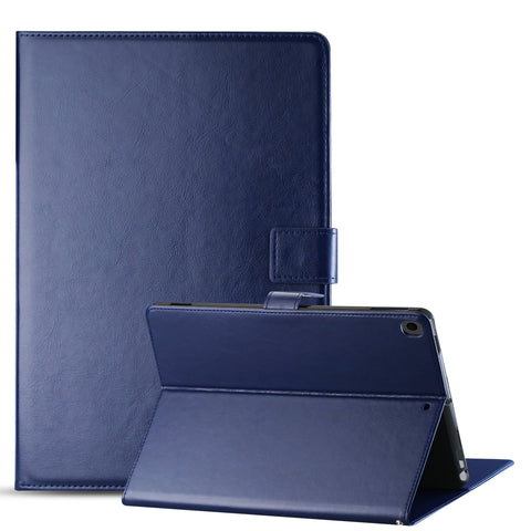 Reiko Leather Folio Cover Protective Case for 10.2" iPad 8 2020 or iPad 7 2019 in Navy | MaxStrata