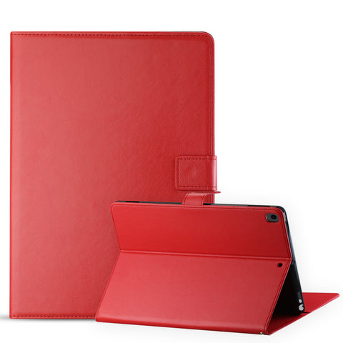 Reiko Leather Folio Cover Protective Case for 10.2" iPad 8 2020 or iPad 7 2019 in Red | MaxStrata