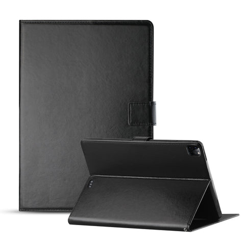 Reiko Leather Folio Cover Protective Case for 12.9" iPad Pro in Black | MaxStrata
