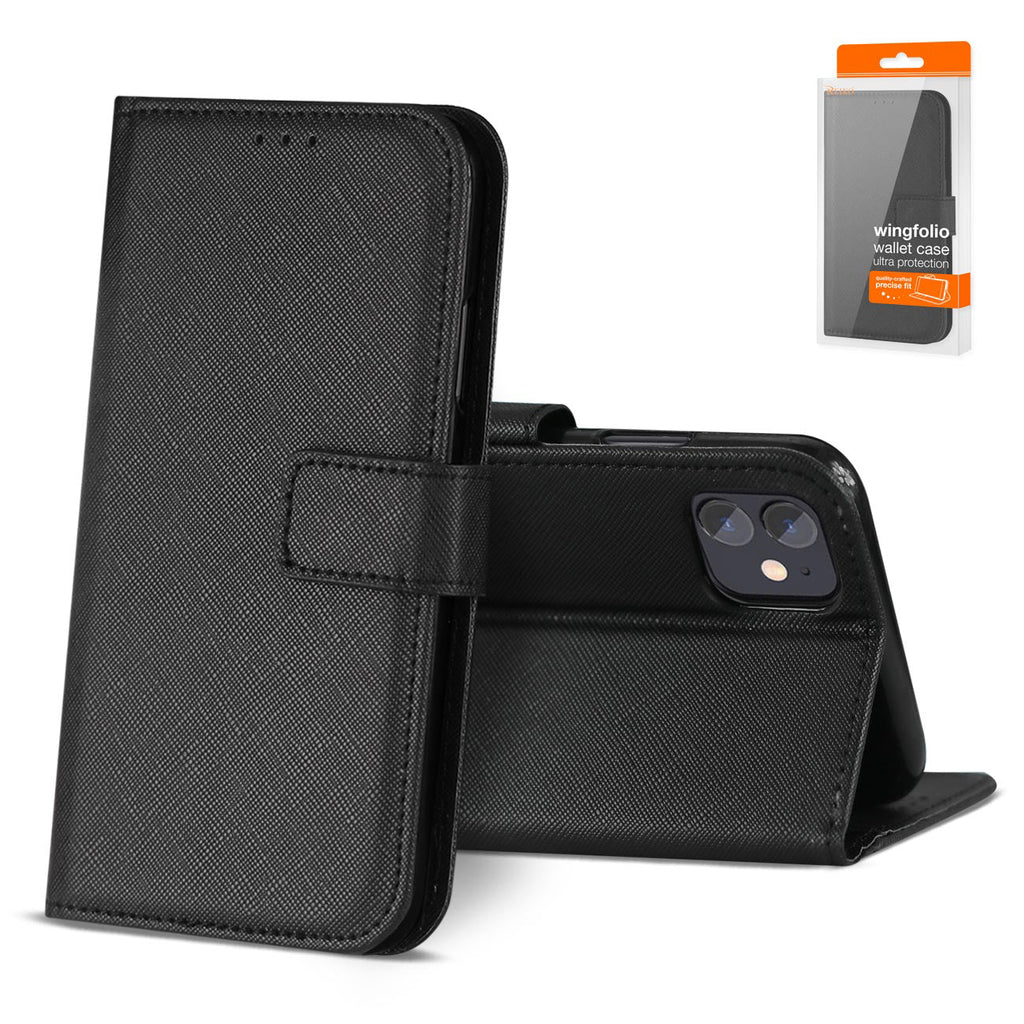 Reiko Slim Stand Case with Card Holder Slots Apple iPhone 12 Mini in Black