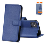 Reiko Slim Stand Case with Card Holder Slots Apple iPhone 12 Mini in Blue