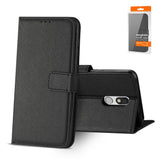 Reiko LG Stylo 5 3-in-1 Wallet Case in Black | MaxStrata