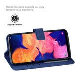 Reiko Samsung Galaxy A10 3-in-1 Wallet Case in Blue | MaxStrata