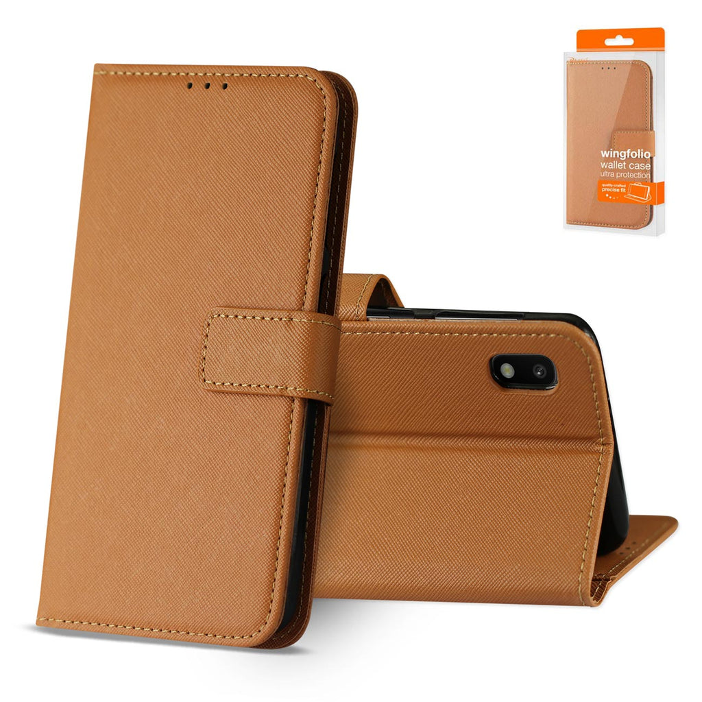 Reiko Samsung Galaxy A10 3-in-1 Wallet Case in Brown | MaxStrata