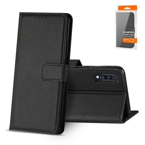 Reiko Samsung Galaxy A70 3-in-1 Wallet Case in Black | MaxStrata