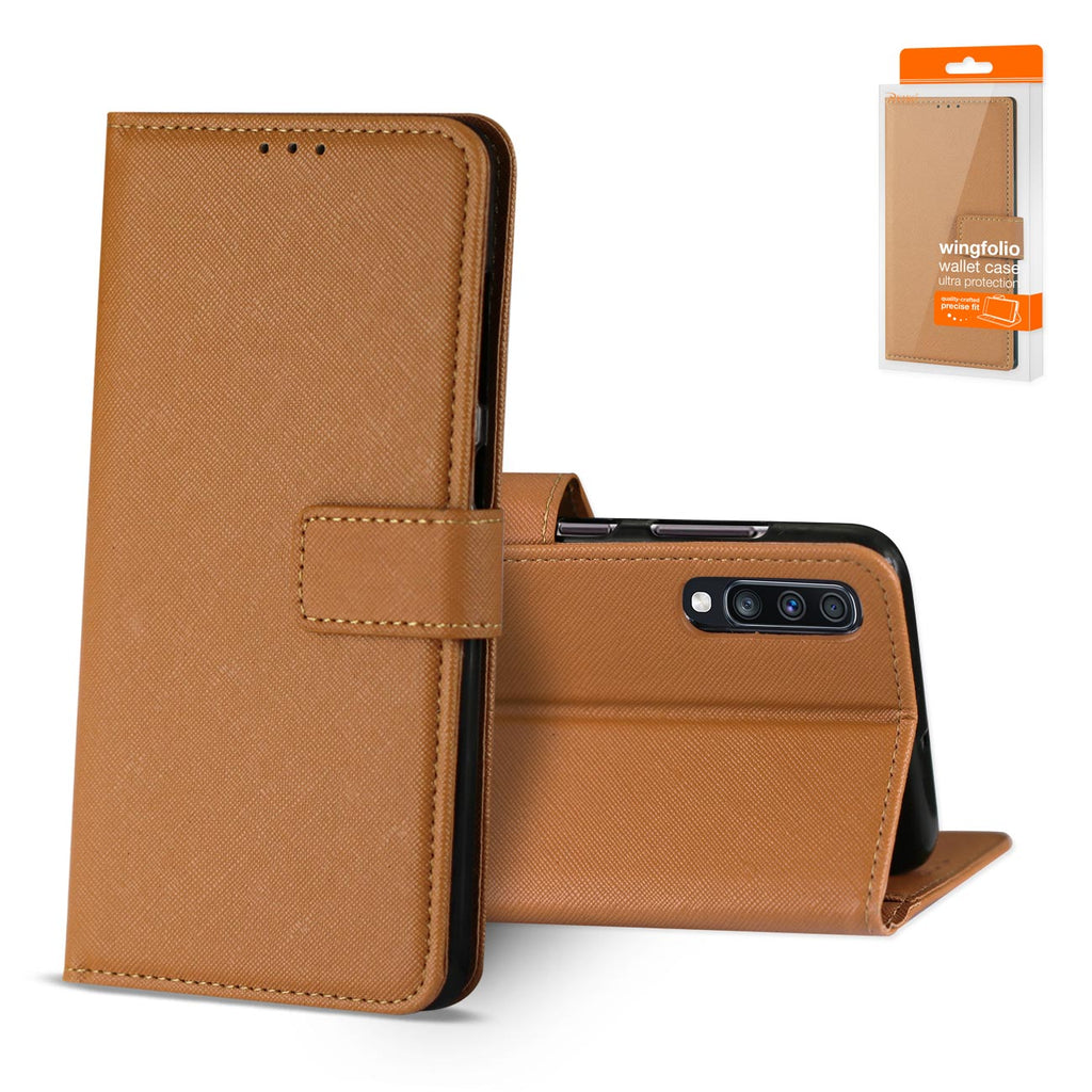 Reiko Samsung Galaxy A70 3-in-1 Wallet Case in Brown | MaxStrata