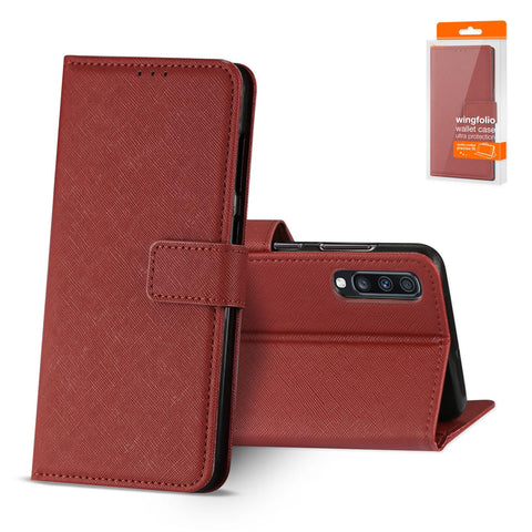 Reiko Samsung Galaxy A70 3-in-1 Wallet Case in Red | MaxStrata