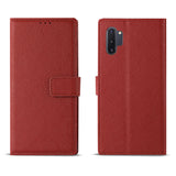 Reiko Samsung Galaxy Note 10 Plus 3-in-1 Wallet Case in Red | MaxStrata