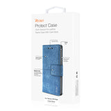 Reiko Samsung S8 Edge/ S8 Plus Denim Wallet Case with Gummy Inner Shell & Kickstand Function in Navy | MaxStrata