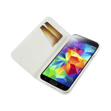 Reiko Samsung Galaxy S5 Folio Wallet Cases-White Pink | MaxStrata