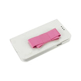 Reiko Samsung Galaxy S5 Folio Wallet Cases-White Pink | MaxStrata