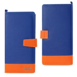 Reiko iPhone 6/ 6S Two Tone Super Wallet Case with Multiple Card Slots in Orange Navy