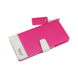 Reiko iPhone 6/ 6S Two Tone Super Wallet Case with Multiple Card Slots in White Hot Pink | MaxStrata