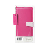 Reiko iPhone 6/ 6S Two Tone Super Wallet Case with Multiple Card Slots in White Hot Pink | MaxStrata
