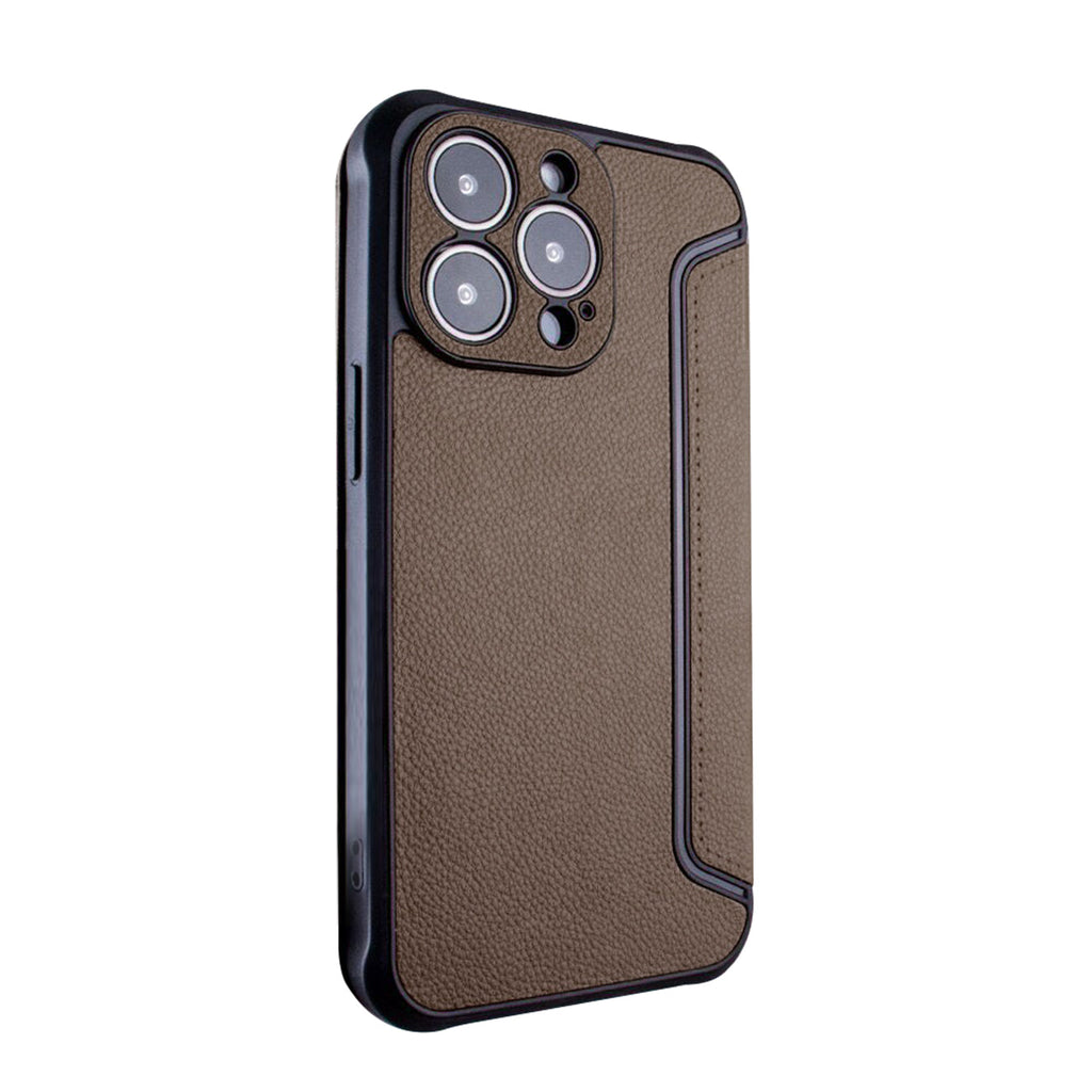 Reiko Magnetic Wallet Leather Phone Case for Apple iPhone 14 Plus in Brown