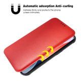 Reiko Magnetic Wallet Leather Phone Case for Apple iPhone 14 Plus in Red | MaxStrata