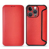 Reiko Magnetic Wallet Leather Phone Case for Apple iPhone 14 Pro in Red | MaxStrata