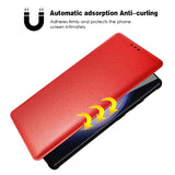 Reiko Magnetic Wallet Leather Phone Case for Samsung Galaxy S23 Ultra in Red | MaxStrata