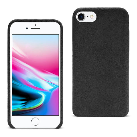 Reiko iPhone 7/8/SE2 Fuzzy Fur Soft TPU Case in Black | MaxStrata