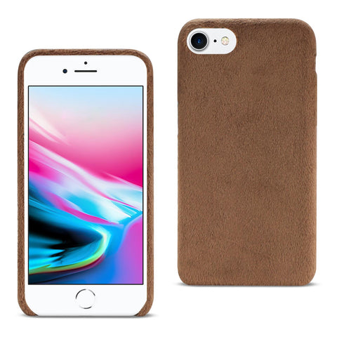 Reiko iPhone 7/8/SE2 Fuzzy Fur Soft TPU Case in Brown | MaxStrata
