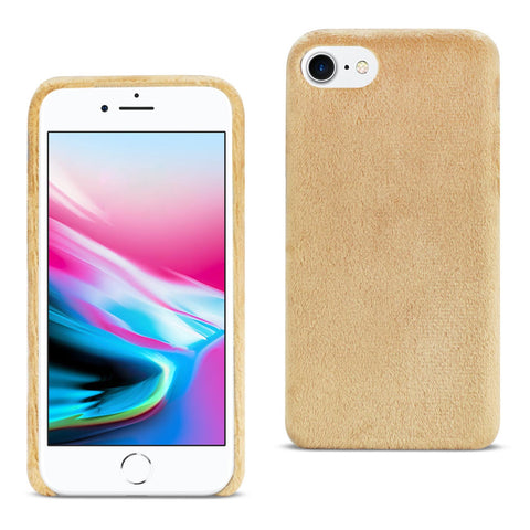 Reiko iPhone 7/8/SE2 Fuzzy Fur Soft TPU Case in Camel | MaxStrata