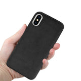 Reiko iPhone X/iPhone XS Fuzzy Fur Soft TPU Case in Black | MaxStrata
