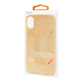 Reiko iPhone X/iPhone XS Fuzzy Fur Soft TPU Case in Camel | MaxStrata