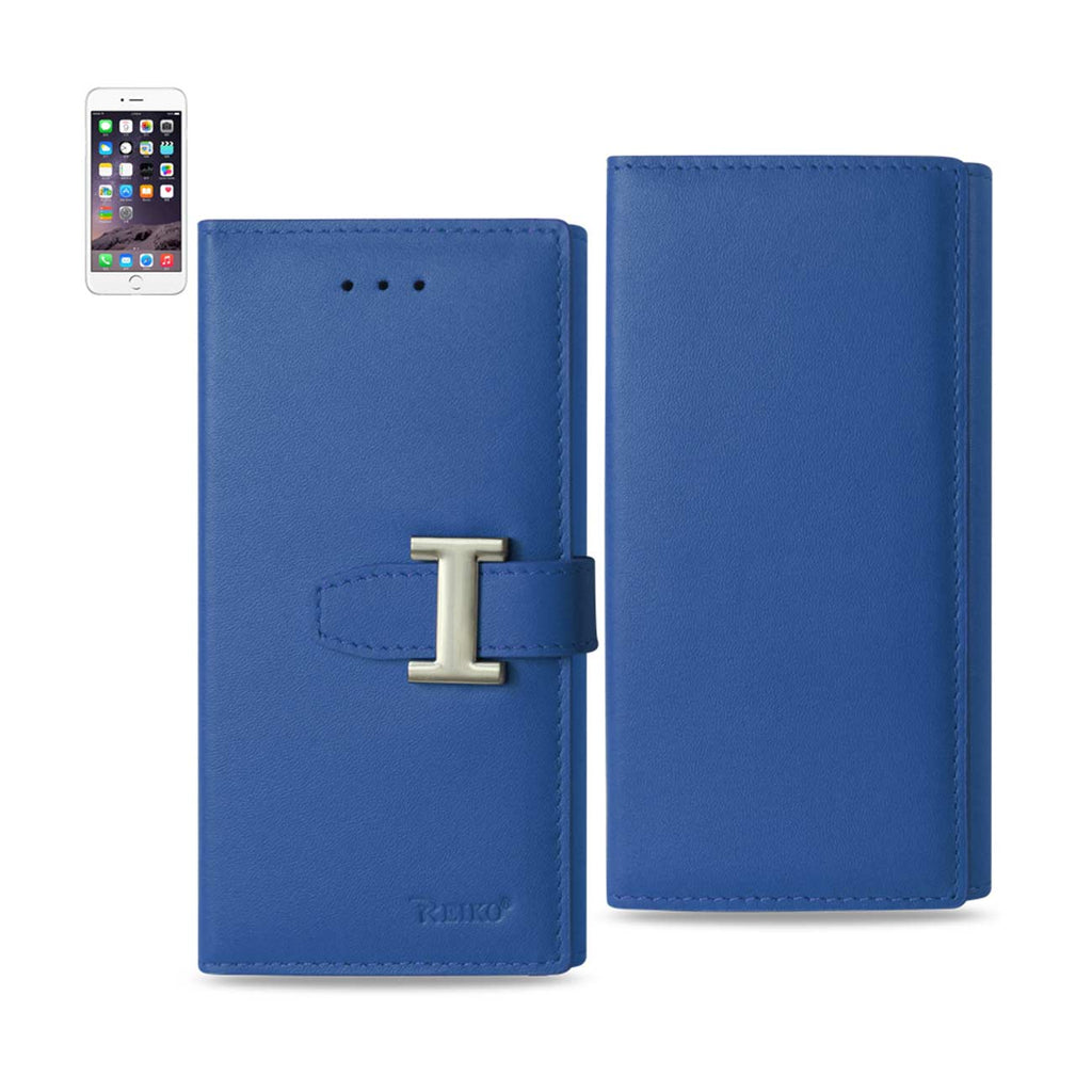 Reiko iPhone 6 Plus Genuine Leather RFID Wallet Case in Ultramarine | MaxStrata