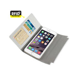 Reiko iPhone 6S Plus Genuine Leather RFID Wallet Case & Metal Buckle Belt in Ivory | MaxStrata