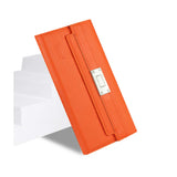 Reiko iPhone 6S Plus Genuine Leather RFID Wallet Case & Metal Buckle Belt in Tangerine | MaxStrata