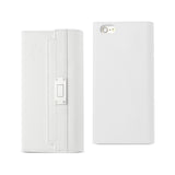 Reiko iPhone 6S Genuine Leather RFID Wallet Case & Metal Buckle Belt in Ivory | MaxStrata