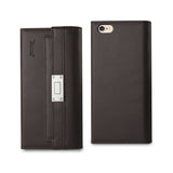 Reiko iPhone 6S Genuine Leather RFID Wallet Case & Metal Buckle Belt in Umber | MaxStrata