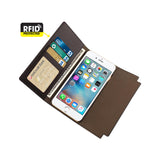 Reiko iPhone 6S Genuine Leather RFID Wallet Case & Metal Buckle Belt in Umber | MaxStrata