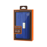 Reiko Samsung Galaxy S6 Genuine Leather RFID Wallet Case & Metal Buckle Belt in Ultramarine | MaxStrata