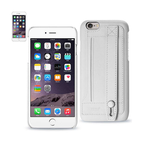 Reiko iPhone 6 Genuine Leather Hand Strap Case in Ivory | MaxStrata