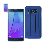 Reiko Samsung Galaxy Note 5 Genuine Leather Hand Strap Case in Ultramarine | MaxStrata