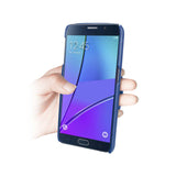 Reiko Samsung Galaxy Note 5 Genuine Leather Hand Strap Case in Ultramarine | MaxStrata